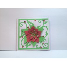 Картичка цвете коледна звезда