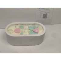 СОЕВА СВЕЩ В ГИПСОКЕРАМИКА-ОВАЛ